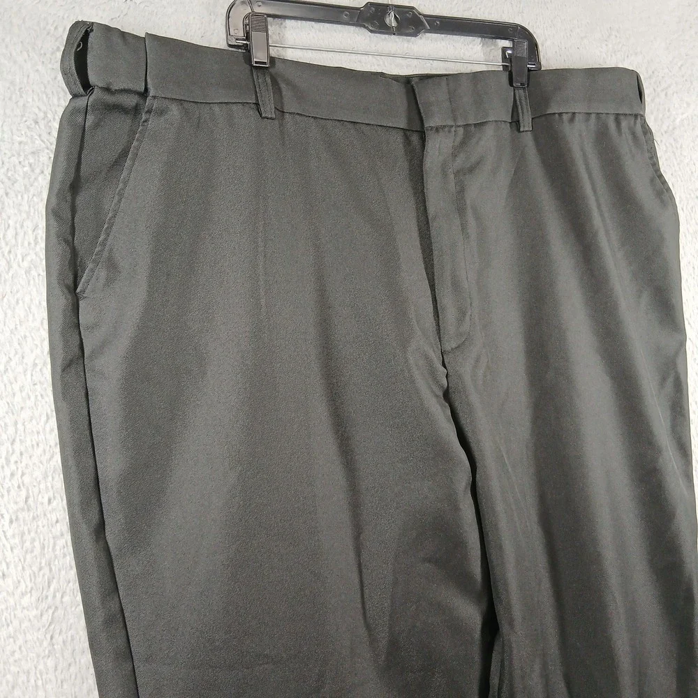 TopLine Uniforms 10089 Flat Front Black Work Dress Pants Size 50 Black